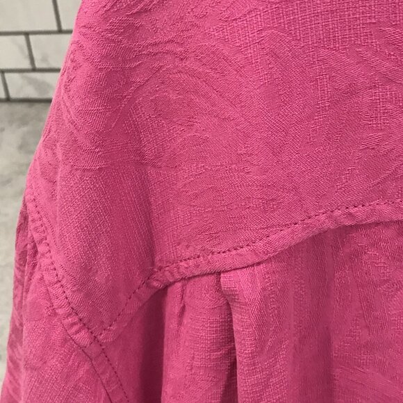 Tommy Bahama Shirt Mens XXL Pink Silk Button Up Casual Beach Resortwear Boho - Picture 5 of 9